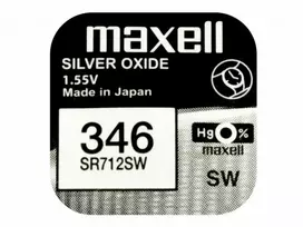 Maxell sidabro oksido baterijos 346 SR712SW 1.55V, 1vnt.