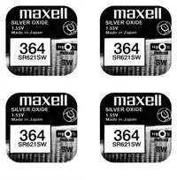 Maxell sidabro oksido baterijos 364 SR621SW 1.55V, 4vnt.