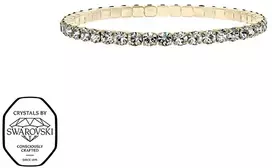Crystalp Elastinė teniso apyrankė su skaidriais Swarovski kristalais Aura 22270.CRY.EG