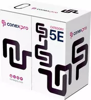 Conexpro UTP outdoor cable, CAT5e, PE, 24 AWG, 305m, juodas