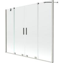 Vonios sienelė Mexen Velar Duo, 190 cm x 150 cm, sidabro sp./skaidrus