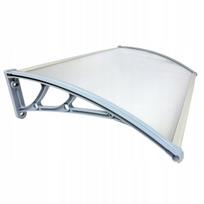 Stogelis virš durų Metal-gum, 100x60 cm, pilkas