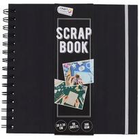 SCRAPBOOKING ALBUMAS dekoratyvinis juodas 20 x 20 cm 50 kortelių 200 GSM