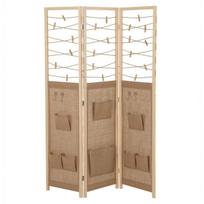 Costway 3 dalių kambario pertvara 120 × 170 cm