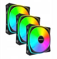 Wentylator Montech Zestaw wentylatorów RX120 Pro ARGB PWM Reverse Black 120mm (3-pak)