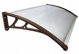 Stogelis virš durų Metal-gum, 100x60 cm, rudas