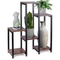 Gėlių lysvė metalinė 6 pakopų 80 cm juoda Orion