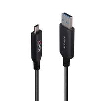 USB kabelis - LINDY - Tipas A į Tipą C - 10m - 5Gbps - Hibridinis