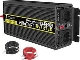 Novopal 3000w Keitiklis 12v į 230v Grynos Sinusinės Bangos