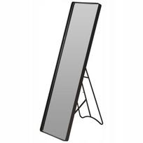Stačiakampis stačiakampis veidrodis juodu dekoratyviniu rėmu 30,5x113 cm