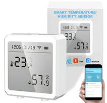 Išmanusis WiFi temperatūros ir drėgmės indukcinis jutiklis su laiko ir datos ekranu
