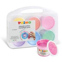 Dažai piešimui pirštais PRIMO, 6 perlamutrinių spalvų x 100 g