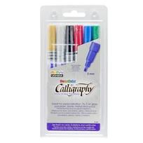 Markeriai įvairių paviršių dekoravimui Decocolor Paint Marker Calligraphy #125-6A, 6vnt.