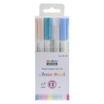 MARVY flomasteriai teptukiniu galiuku Artist Brush #1100-18D, 18 vnt.