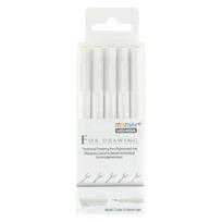 Spalvoti grafiniai rašikliai Marvy For Drawing #4600-5VB, galiuko storis 0,5mm, 5vnt.