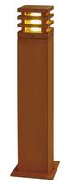 Pastatomas lauko šviestuvas SLV Rusty Square 70, 9W, LED, IP55, ruda sp., 12 cm x 71 cm