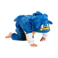 Vaikiška Pižama Kigurumi Kombinezonas Sonic Kostiumas Mėlynas 125-135 Cm, 125-135 cm