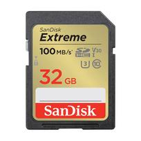 SANDISK Extreme 32GB microSDHC + 1 year RescuePRO Deluxe up to 100MB/s  AND  60MB/s Read/Write speeds, UHS-I, Class 10, U3, V30