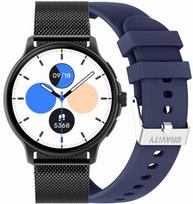 Gravity GT12-2 Women's Smartwatch with Silicone Strap + Black Bracelet / navy