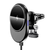 Setty MagSafe car air vent holder with inductive charging oval LED MS black QMUS-K-01