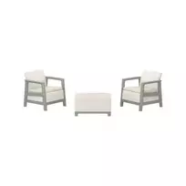 Keter Garden furniture set Scandi Linea Balcony Set pebble grey/sage green stone tone