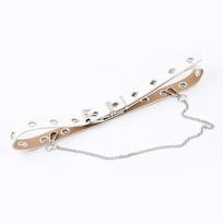 New Gothic Faux Leather Belt lady silver pin Metal Chain Ring Waist Strap Street Dance Decorate belts for women girl jeans black 110cm balta
