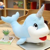 Lovely Soft Cute Teal Narwhale Stuffed Animal Whale Plush Toy Fish Kids Dolls For Children Birthday Christmas Gifts 70CM