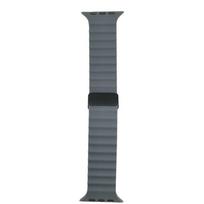 Ocean Strap for Apple Watch S10- Silicone Sport Magnetic Buckle Watch Band for iWatch 10/9/8/7/6/5/4/3/2/1/se/Ultra/Ultra2 49mm 46mm 45mm 41mm 40mm 38mm 40mm 41mm tamsiai pilka spalva