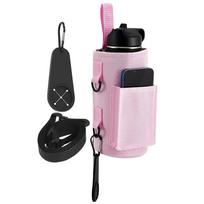 Magnetic Gym Bag Waterbottle Holder, With Transparent Phone Pouch And Adjustable Straps, Securely Attaches To Gyms Equipment One Size black