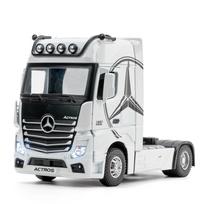 1/36 Mercedes-Benz ACTROS modeliavimo lydinio sunkvežimio galvos modelis su garsu ir šviesa Vaikams Berniukams Metalinis žaislinis automobilis Dovana Kolekcija C209 balta