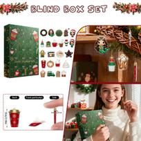 Coffee Advent Calendar 2025 2D Acrylic Arrival Calendar Blind Box Includes 24 Gifts Xmas Surprise Collectibles for Coffee Lovers One Size