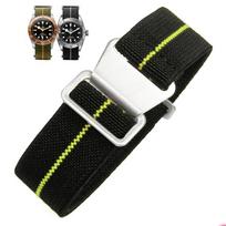 60Derliaus Prancūziška Parašiuto RankinėNATO Elastingas Nailoninis Laikrodžio Dirželis Tinka Pagrindiniams Prekių ženklams18 20 22mm 18mm-Steel Buckle
