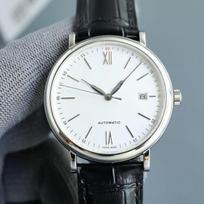 Elegantiškas automatinis mechaninis verslo vyriškas laikrodis su trijų rodyklių dizainu ir aukštos kokybės odiniu dirželiu white