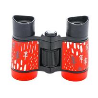 Vaikams 4X30mm žiūronų teleskopo žaislas Švietimo mokslo žaislai vaikams Lauko paukščių stebėjimas Sulankstoma optika Mokymosi dovana raudona