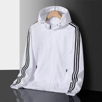 Large Size Fashionable Windproof Thin Windbreaker, Breathable Solid Color, Large Men's Jacket, Fat Coat XL balta
