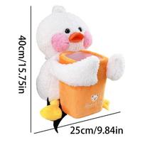Car Tissue Holder Funny Duck Storage Box Plush Doll Car Garbage Can Tissue Dispenser For Truck SUV RV Sedan Automotive Vehicle