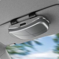 Car Visor Sunglass Holder Universal SunCompatible Glasses Storage Box Easy Access Gray