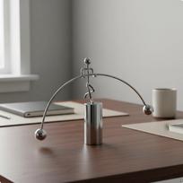 Desktop Dynamic Sculpture Conversation Piece Swinging Art Gadget Creative Design Small Square Newton