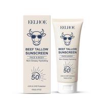Jautienos taukų apsauginis kremas nuo saulės SPF 50, natūralus cinko oksido kremas nuo saulės
