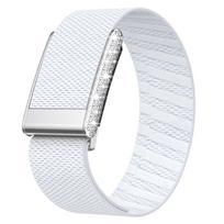 Diamond SuperKnit Luxe Dirželis WHOOP 5.0 EKG-MG Juostelei Nailoninis Austas Elastingas Atsitiktinis Apyrankė su Pilnai Deimantine Ryškiai Sidabro Metaliniu U-Rėmu whoop5.0 WHOOP 5.0 balta