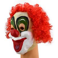 Halloween Clown Latex Mask with Red Hair and Big Eyes for Cosplay Parties Halloween kaip parodyta spalva