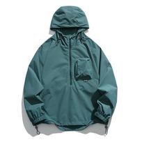 Dopamine color pullover jacket for men in autumn new mountain style trendy brand outdoor sports couple casual jacket S gray