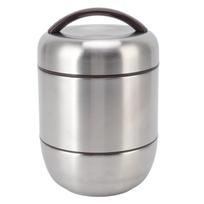 Insulation Bento Lunch Box 4 Layer Stackable Compartment Stainless Steel Lunch Container for L gray