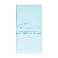 Car Registration & Insurance Card Holder with Magnetic Shut Vehicle Glove Box Car Organizer for Documents Cards License šviesiai mėlyna spalva