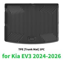 for Kia EV3 2024 2025 2026 GT High Quality TPE Trunk Mat + Rear Seat Back Protector Waterproof Dustproof Easy Clean For Left Hand Drive gray
