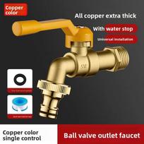 Garden Hose Brass Tap Faucet Adapter 1/2'' IBC Water Tank Connector 2-Way 1-Way Irrigation Joint Replacement Fitting Ball Valve
