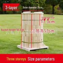 Round Fir Wood Bee Box: Thick, Earth-Raised Lattice Barrel for Traditional Beekeeping and Bee Luring
