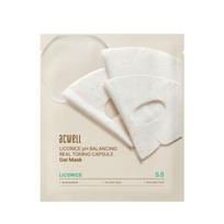 Gelinė veido kaukė su saldymedžio ekstraktu "Licorice pH Balancing Real Toning Capsule Gel Mask", Acwell 34g