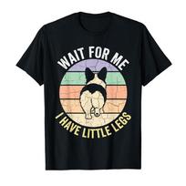 Wait for Me I Have Little Legs Funny Corgi Retro Sunset T-shirt for Men Women 100% Cotton T Shirts Short Sleeve S įvairiaspalvis