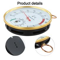 Temperature and humidity meter for sauna with metal ring and clear dial offering readings from 10 to 120 degrees Celsius China Mainland